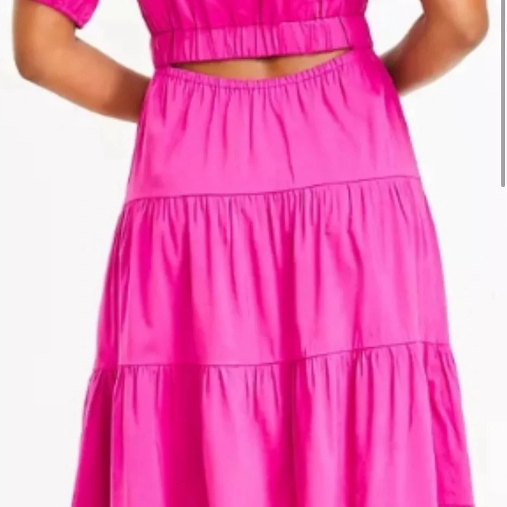 LOFT Pink Tiered Dress - Picture 2 of 3